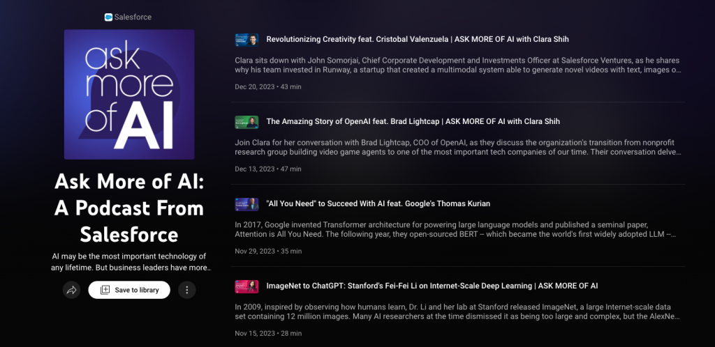 Ask More of AI: A Podcast From Salesforce - NoteGPT