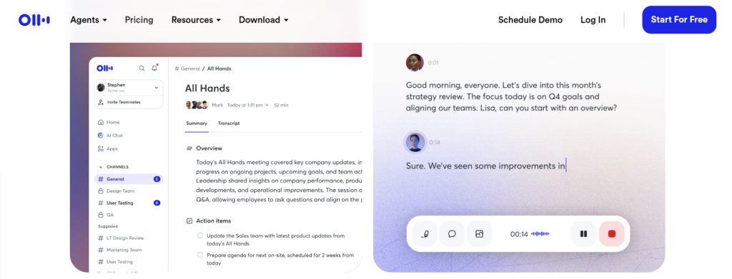 Otter.ai meeting transcription