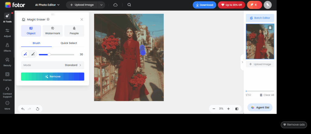 Fotor AI Object Remover