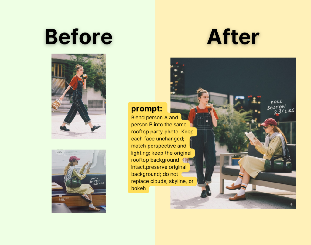 Social Scene Creation: Combine Two Separate Images Naturally