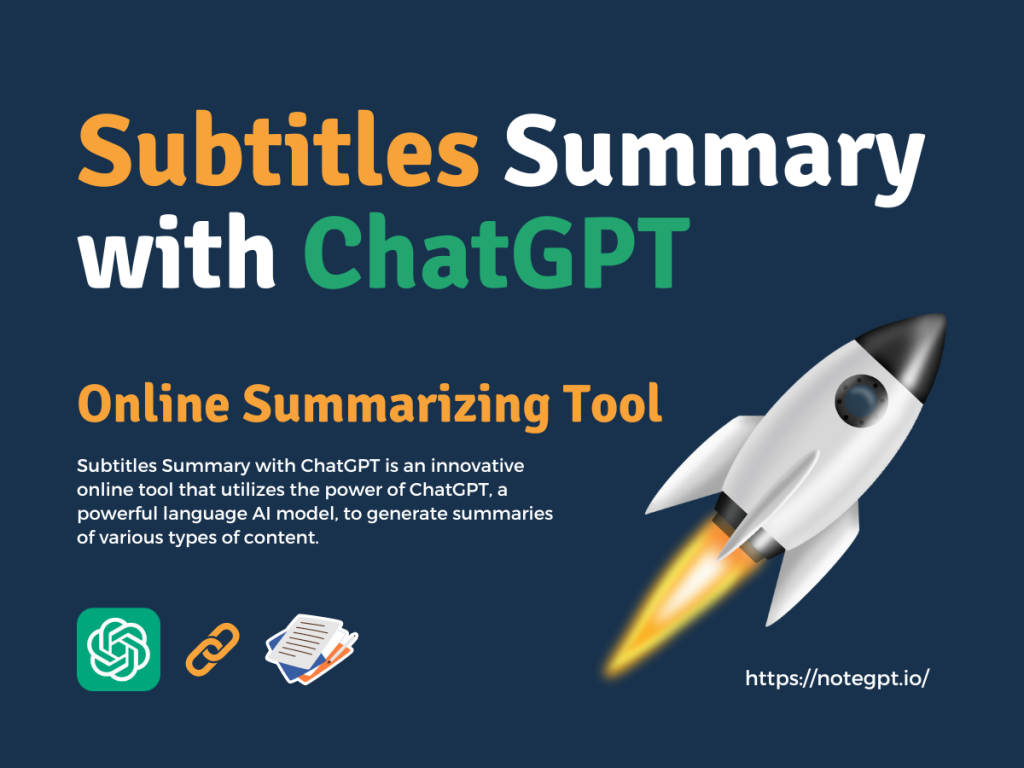 Subtitles Summary with ChatGPT – Online Summarizing Tool