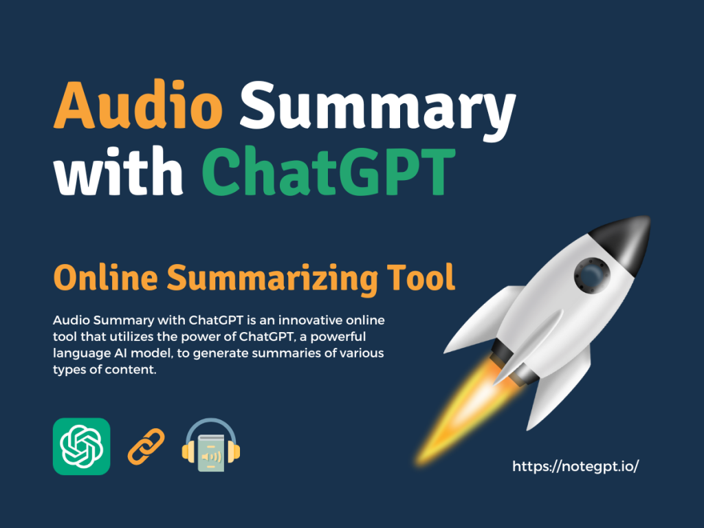 Audio Summary with ChatGPT – Online Summarizing Tool