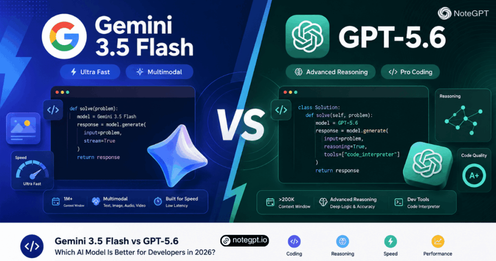 Gemini 3.5 Flash vs GPT-5.6: Which AI Model Is Better for Developers in 2026?
