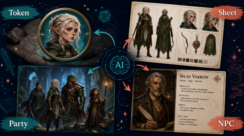 D&D-character-portraits-tokens-and-reference-sheets