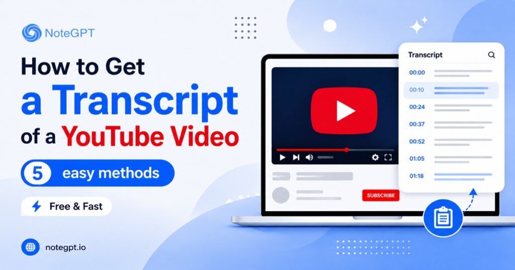 How to Get a Transcript of a YouTube Video: 5 Easy Methods (Free & Fast)