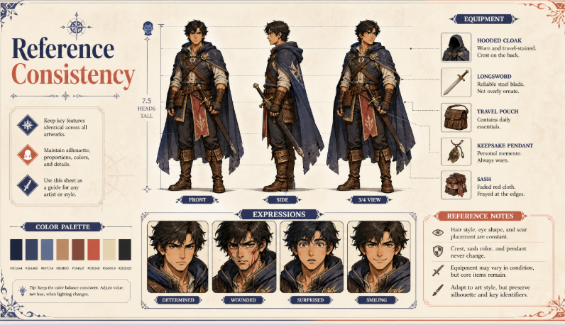 keeping-an-RPG-character-consistent-across-artwork