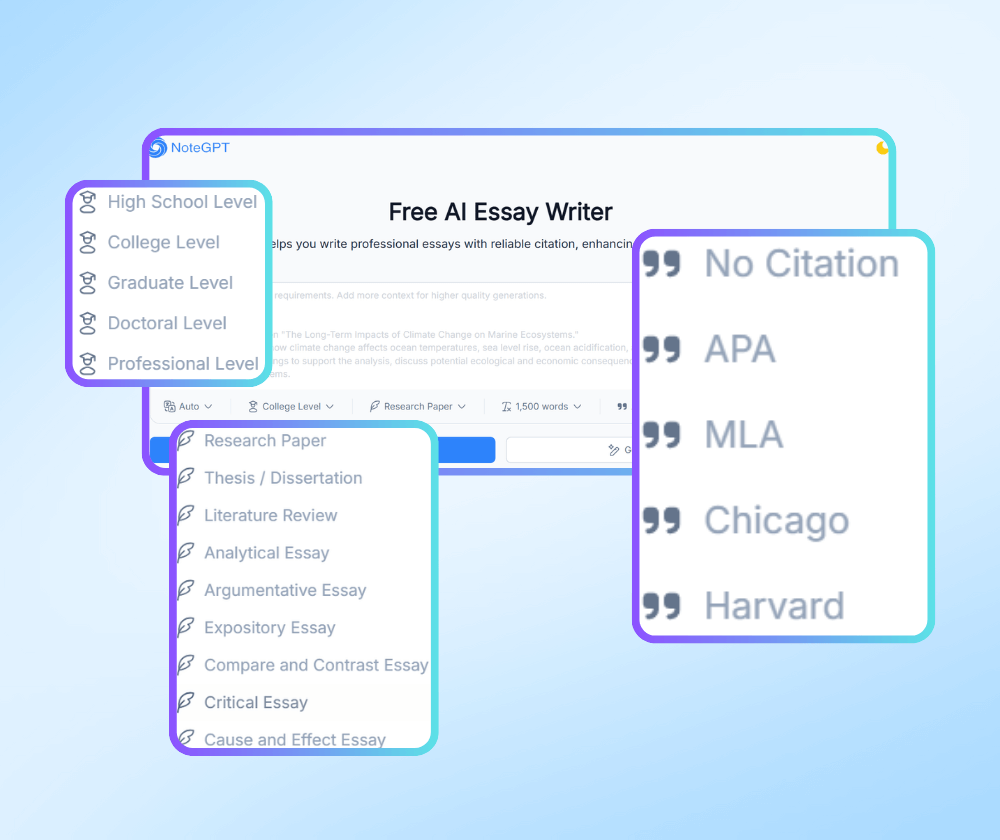 Introducing NoteGPT's AI Academic Writer