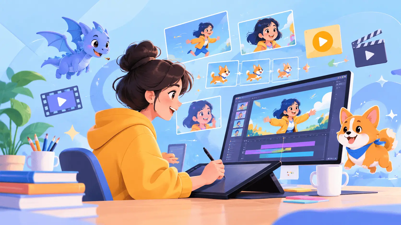 Create AI Cartoon Animations for Characters and Illustrations