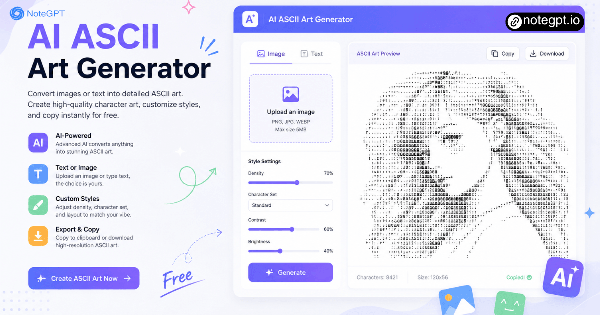 AI ASCII Art Generator - Free Online with High-Detail ASCII