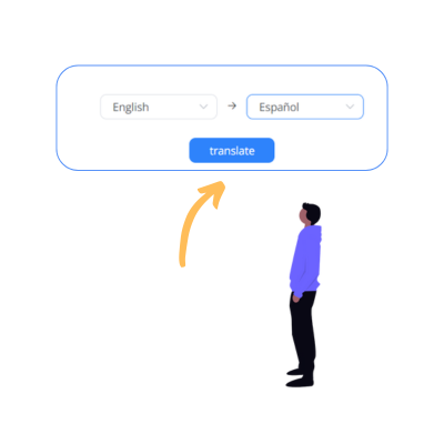 Step 2: Choose language & start translation