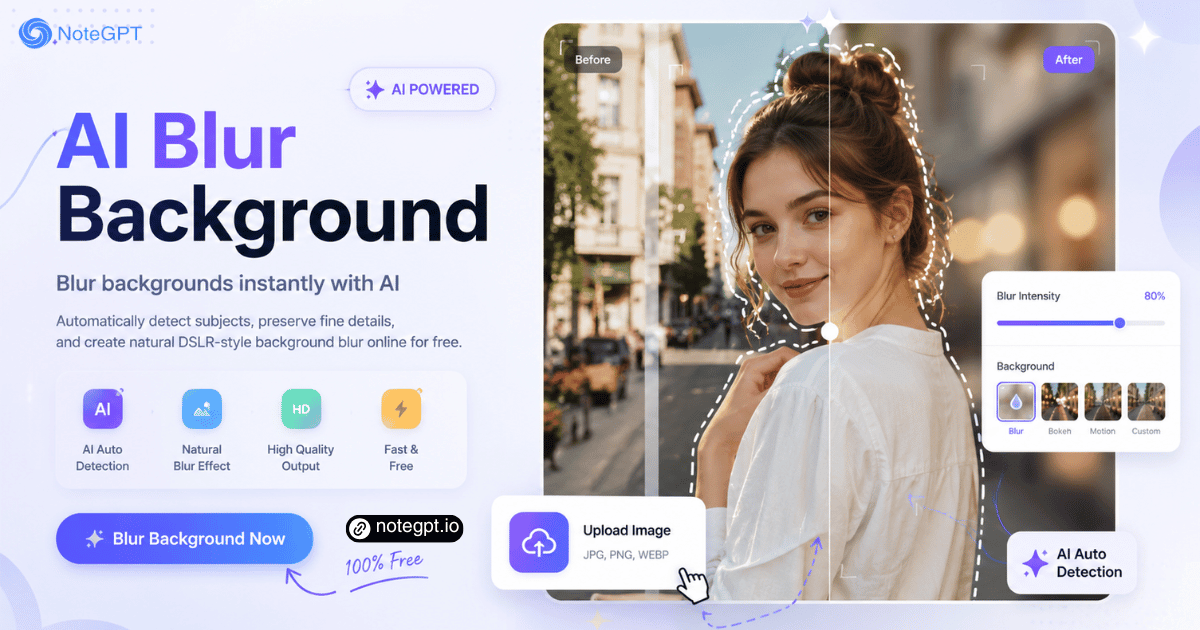 AI Blur Background - Auto Subject Detection Free Online