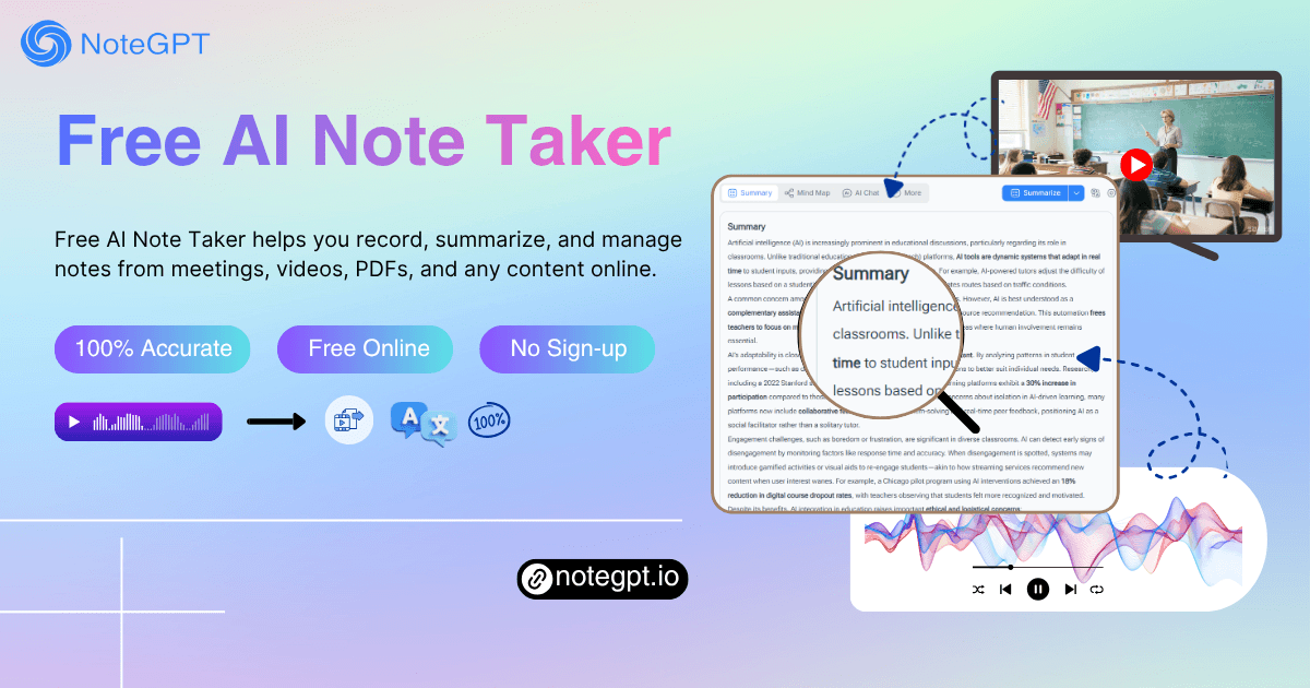 AI Note Taker - Take Notes with Meetings, Video, PDF and Any Content Online Free