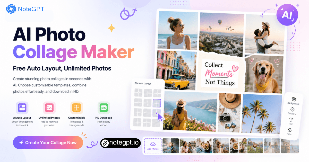 AI Photo Collage Maker - Free Auto Layout, Unlimited Photos