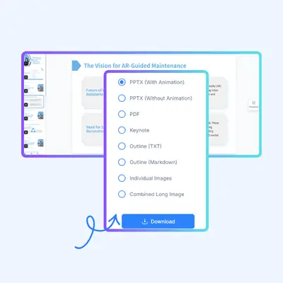 Step 3: Generate PPT and Export