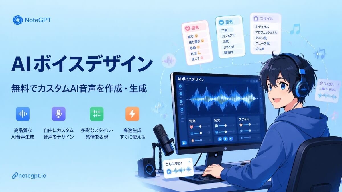 AIボイスデザイン – カスタムAIボイスを無料でオンライン作成