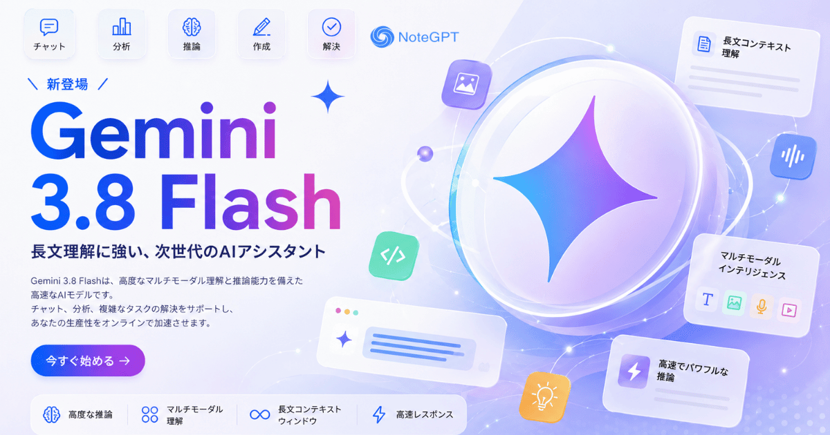 Gemini 3.8 Flash - 長文脈マルチモーダルAIモデル