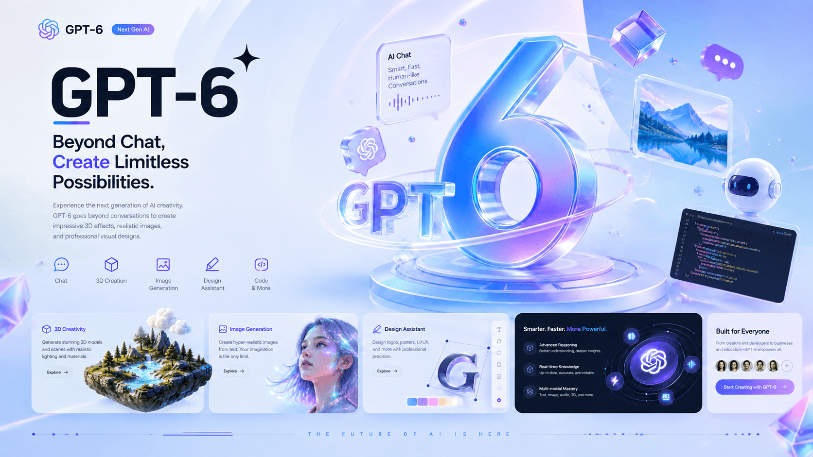 GPT-6 - Beyond Chat, Create Stunning 3D Visuals Online
