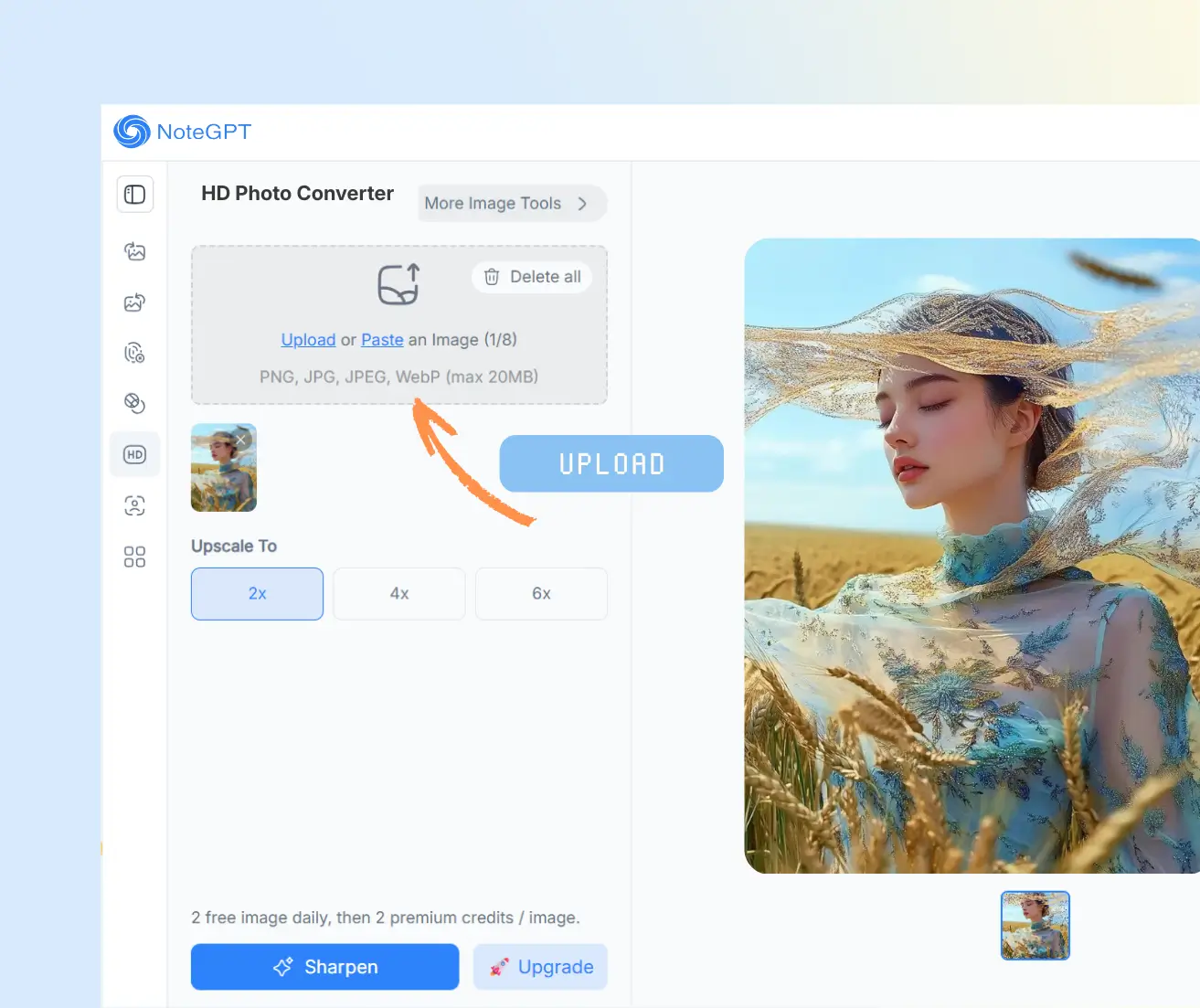 Introducing NoteGPT's HD Photo Converter