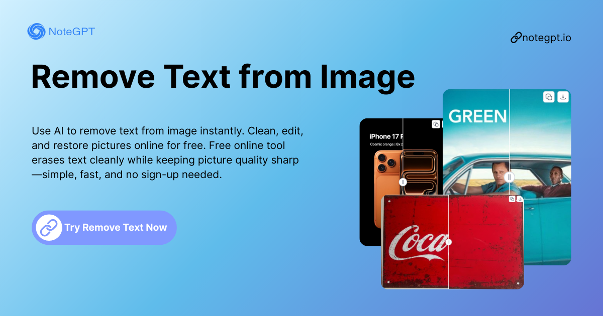 Remove Text from Image with AI – Free Online, No Sign-Up