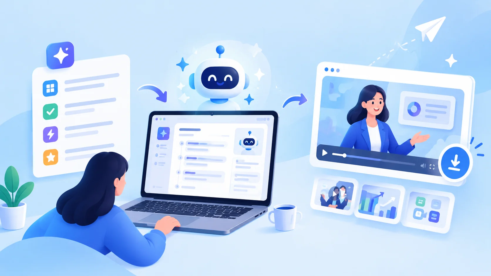 AI turns a SaaS product brief into a presentation video