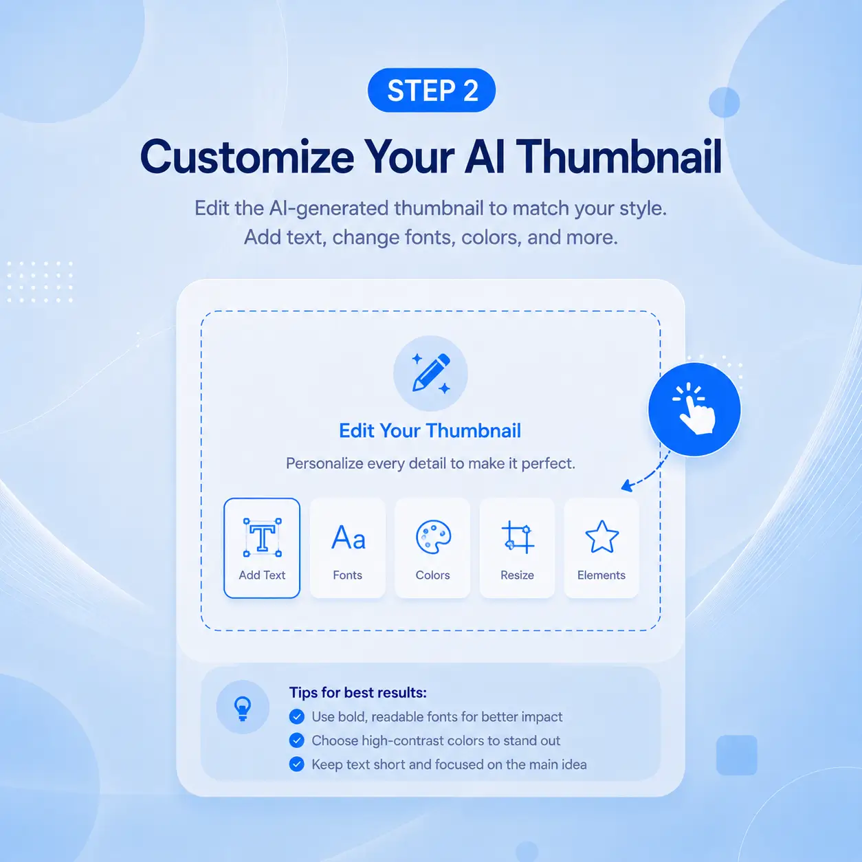 步骤 2：定制你的 AI 缩略图