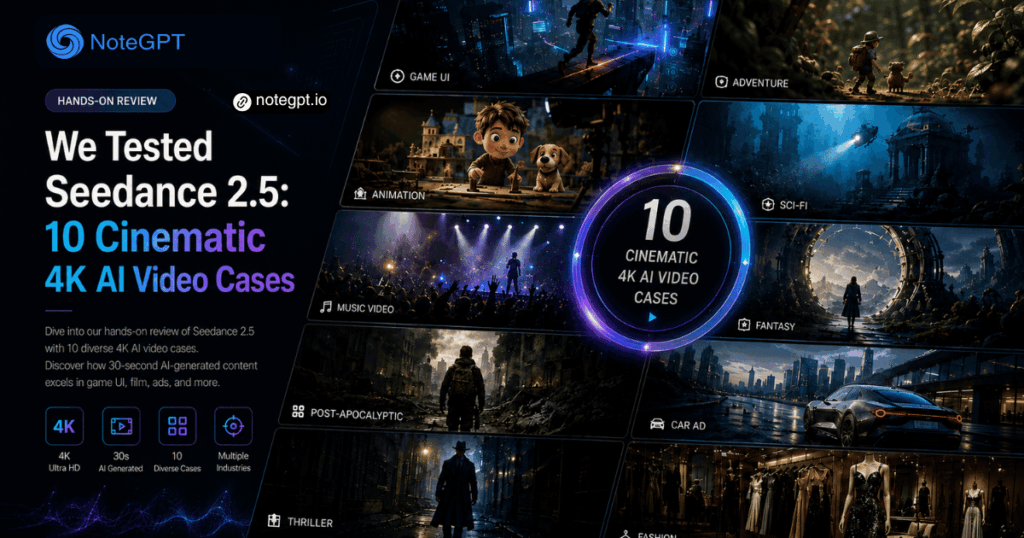 We Tested Seedance 2.5: 10 Cinematic 4K AI Video Cases